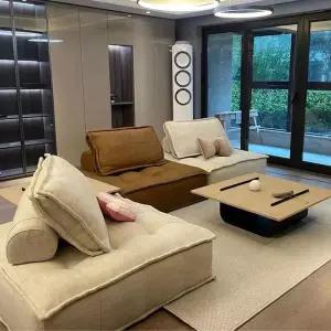 모듈형 소파 4인용 등받이 거실 저상소파