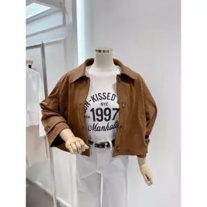 갤러리아 [ab.f.z]스웨이드 버튼 크롭 자켓(ATA5HL06G)