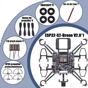 호환  Rctosky ESP32-드론 V2.0 비행 제어 오픈 소스 쿼드콥터 ESP-드론 드론 모델 와이파이 원격 제어 크