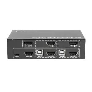 듀얼니터 868QDP58 KVM스위치2포트 USB 4K HDMI 컴퓨터공유기