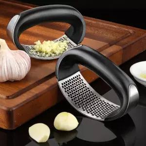 핸들 스테인레스 마늘 다지기 갈릭 프레스 빻기 마늘다지기 마늘분쇄기