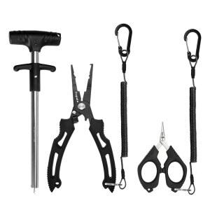 푸팔로 낚시 도구 키트 낚시 펜치 스테인리스 낚싯줄 커터 땋은 가위 제거 도구 가족 낚시를 위한 놀라운 낚시 도구