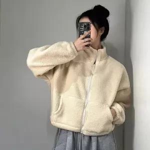 여성 양털 후리스 플 뽀글이 집업 점퍼 자켓 2색 폴라