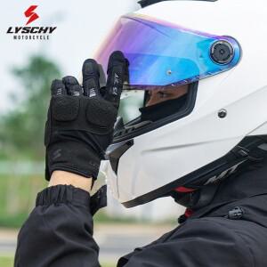 남성 여성 LYSCHY 바이크 오토바이 장갑 메쉬 승마 자전거 MTB 여름 초박형 통기성 모토 소프트 쉘 보호