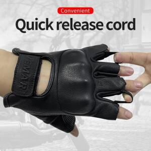 여름 VEMAR 반 손가락 바이크 오토바이 장갑  가죽 TPR 보호 쉘 사이클링 레트로 통기성 안티 드롭 모토