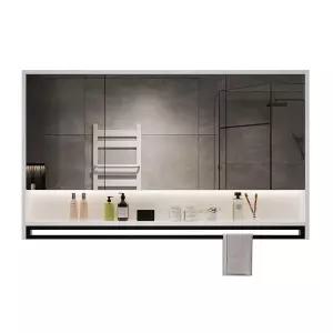 거울 욕실수납장 조명 플랩장 LED 수건장 수건함 욕실상부장 욕실 거울장 펜션