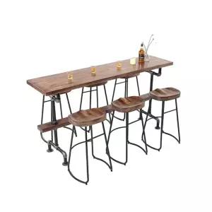 원목 와인바 높은 홈바 북유럽 스탠딩 홈바테이블 스툴 아일랜드 단단한 식탁