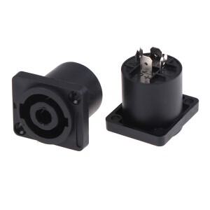 Speakon-암 잭 소켓 커넥터 4 핀 오디오 라우드 스피커 호환 앰프 컨버터 PA 케이블용 2 개