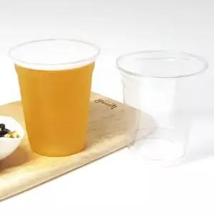 국산 테이크아웃컵 아이스 얼음 맥주 410ml 10p 카페 플라스틱 투명