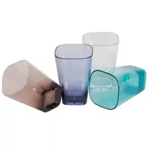 플라스틱컵 맥주 음료 카페 물컵 사각 4색 250ml 텀블러 머그컵