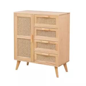 라탄서랍장 모듈 5단 3단 라탄 서랍장 원목