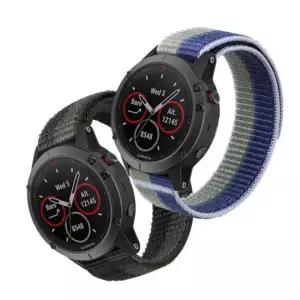 EA 가민 스마트워치 우븐 나일론 스포츠 루프 밴드 스트랩 22 26mm Garmin 퀵핏 포러너 엔듀로 디센트 택틱