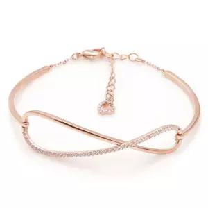 14K GP 큐빅 뱅글 스틱 로즈골드 패션 팔찌