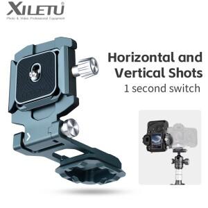 XILETU COBONE 접이식 L-브래킷 수직수평 촬영 삼각대DSLR 카메라용 더브테일 베이스가  Arca-Swiss QR 플