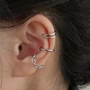 미니멀 스타일 이어커프 3종세트 시크 레이어드 귀찌 패션 심플 데일리