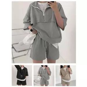 반바지 세트 아노락 남여공용 반팔 여자아노락 여름 남자트레이닝복 남자아노