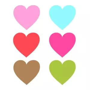 다용도 방수 하트스티커 20mm wbwg171 포인트시트지