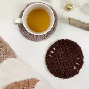 손뜨개 티코스터 만들기 원형 사각 마크라메 재료 발매트뜨기 인테리어소품 컵받침diy