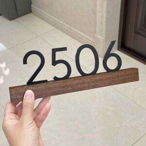 도어사인 아파트 룸넘버 호수판 블랙 가로 도어사인아파트호수판 현관문번호판