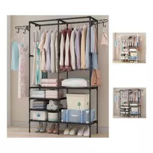 키밍 스탠드 옷걸이 조립식 철제행거 수납선반 2컬러 행거커버 풀행거