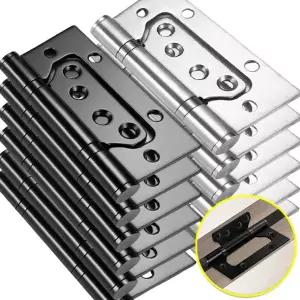 호환  접이식 도어 힌지 스테인리스 스틸 마더 차일드 힌지 가정용 도어 마운트 나사 포함 옷장 가구 하드