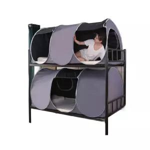 침대 수면 방한텐트 암막 접이식 보온 난방텐트