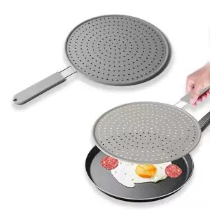 실리콘 후라이팬 냄비 덮개 뚜껑 기름방지망 소형 삼겹살조리 커버 원형