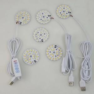 화이트 컬러 DC 5V 10W USB LED 조명 5730 칩 단일 조광기 독서 밤 책상 책 태블릿 램프 스위치 전원 케이