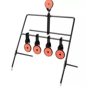 철제 사격 타겟 연습 스틸 표적판 실내 사격 타겟 스포츠 과녁대 사격용 휴대용 재사용 이동식 회전식