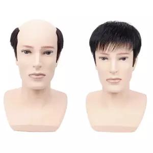 인모 남자가발 정수리 커버 자연스러운 O형 커버가발 인모 남자가발