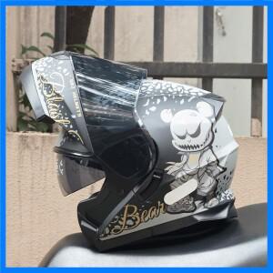 남녀공용 오토바이 페이스리프트 헬멧, 사계절용 오토바이 여행용 세미 풀 헬멧, 여름철 사용에 적합