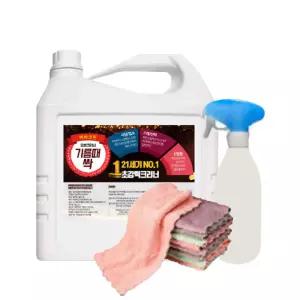 (VA) 비바크린 기름때싹 4L + 공병 1개 행주 2장 - 21세기넘버원 크리너 세정제 제거제 미끄럼방지제 오븐