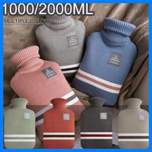 1/2L 니트 커버가 있는 대용량 온수병, 여성용 따뜻한 배 손 온수 주입용 온수팩