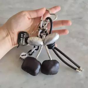 로프 테슬 체리 장식 키링 키홀더 열쇠고리 1P