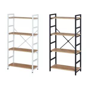4단 철제책장 원목철재선반 선반 다용도선반 철재선반 수납 수납선반