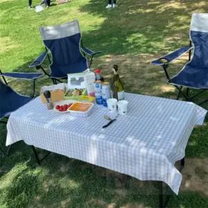 디노꿈 테이블보 4인용 체크브라운 식탁보매트