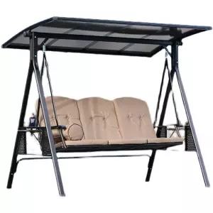 그네 카페 원목 마당 흔들 2인용