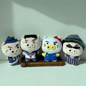 코믹피그즈키링 열쇠고리 가방장식 돼지인형 키홀더