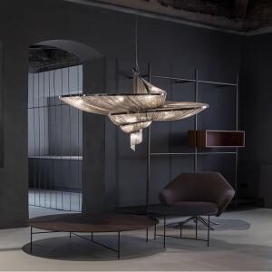 아트 데코 레트로 복고풍 엔틱 빈티지 LED 알루미늄 체인 펜 던 트 조명. 라이트 서 스 션 Lampen 다 이닝