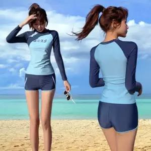 비치룩 반바지긴바지세트 쓰리피스 워터레깅스 여자래쉬가드 여름휴가 수영복