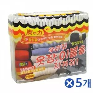 이중탈취 옷장용 탈취제 250gx5개 장롱냄새 옷장탈취