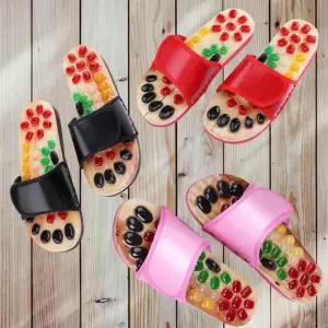 시원한 발바닥 자극 돌기형 스톤 편안한 지압슬리퍼 Ppp6+2gFJ