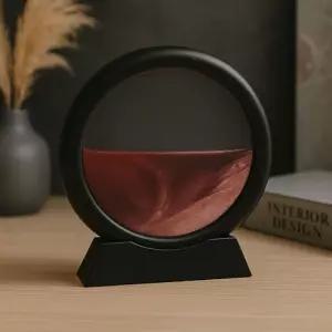 슬로우 모래멍 샌드 아트 액자(블랙+브라운) 탁상 그림 인테리어 감성인테리어