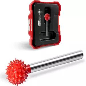 EZARC 텅스텐 카바이드 로터리 버 1/8인치 샤프트 볼 팁 나무 조각 비트 매우 거친 및 재료 제거 도구 보관