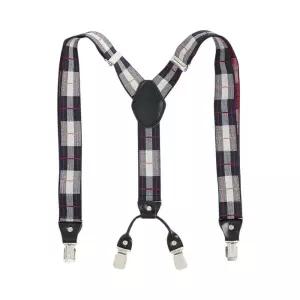 4클립 멜빵 (체크) DK77고급 신사용 남성 서스벤더 캐주얼 남자 멜빵끈 패션 4멜빵