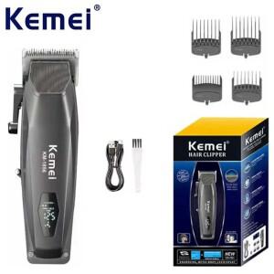 Kemei KM-1856 전기 충전식 최고의 헤어 트리머 전문 무선 이발사 클리퍼