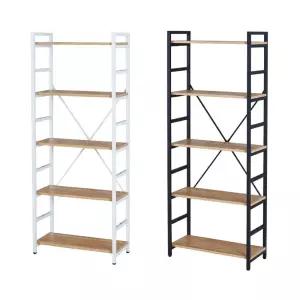 5단 철제책장 원목철재선반 선반 다용도선반 철재선반 수납 수납선반