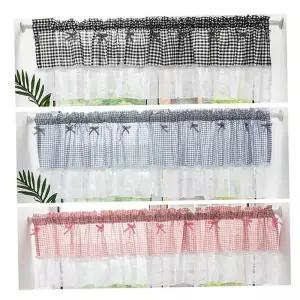 커튼 주방창문 미니 가림막 레이스 공간분리 106x45cm