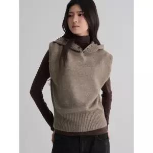 에잇세컨즈 후디드 베스트 - 브라운 1109068