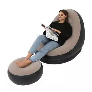 에어소파 에어소파 1인용 소파 발판 쿠션 캠핑 차박 의자